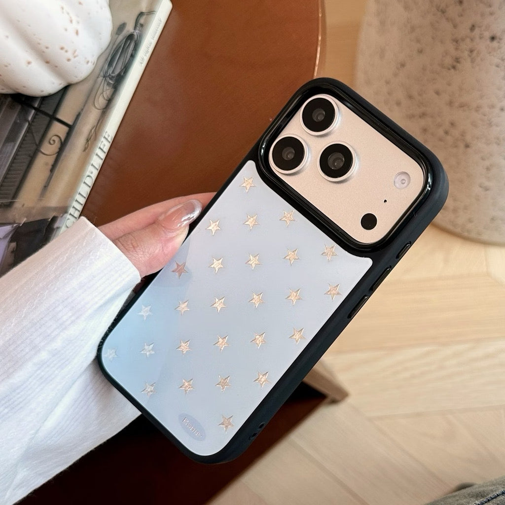 iPhone 16Promax - Star Reflect Black Frame Case